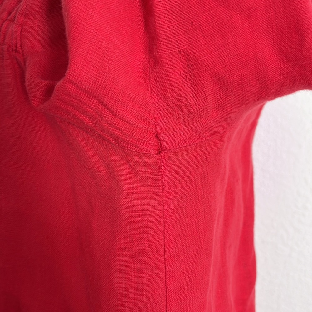 Sleeper Red Button-Front Mini Dress - Picture 8 of 16